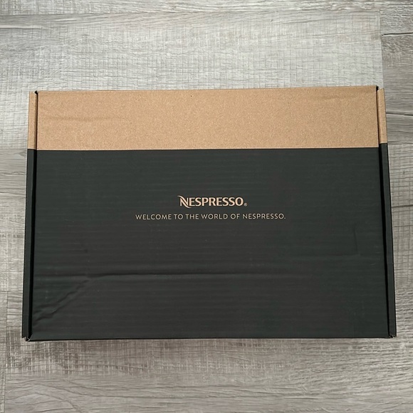 Nespresso Welcome Set Kit 2x espresso cup glass saucer coaster 1x sleeve NEW - Picture 2 of 5